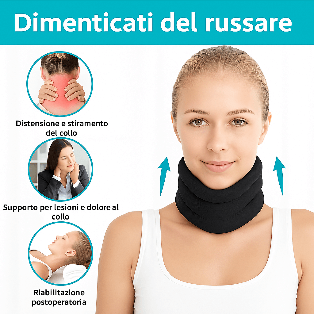 SnoreLess™ - Supporto Ergonomico per il Collo Antirussamento e Allineamento Cervicale