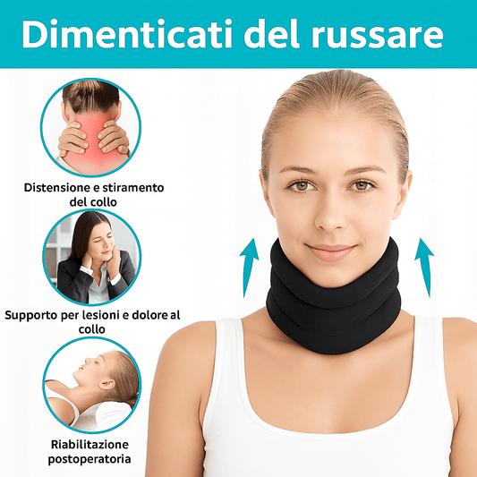 SnoreLess™ - Supporto Ergonomico per il Collo Antirussamento e Allineamento Cervicale
